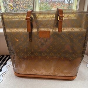 Louis Vuitton Limited Edition Vintage Tote Bag Amber Vinyl